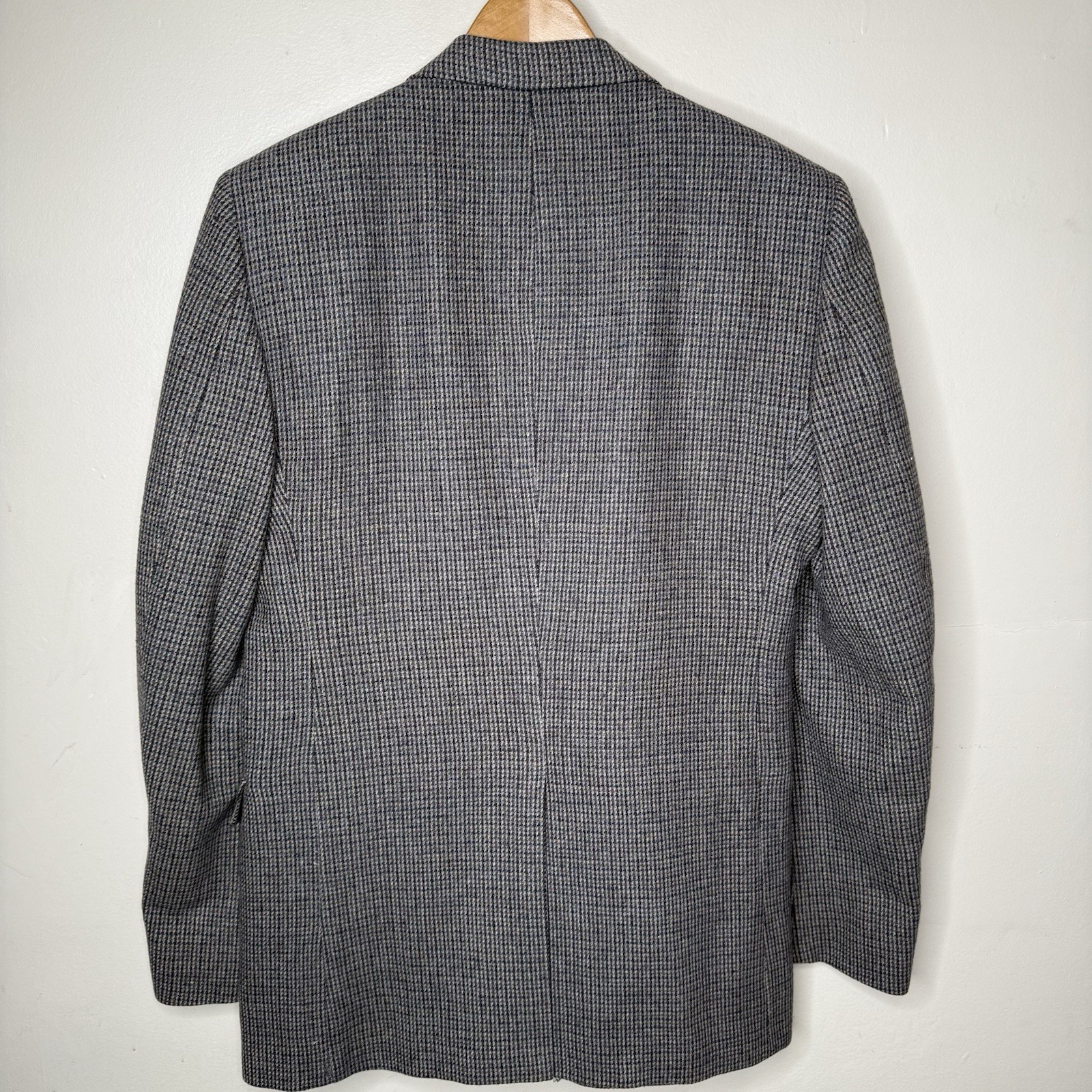 Scottish Tweed Lambswool Sport Coat Mens 42L Gun Club Check Blazer Jacket