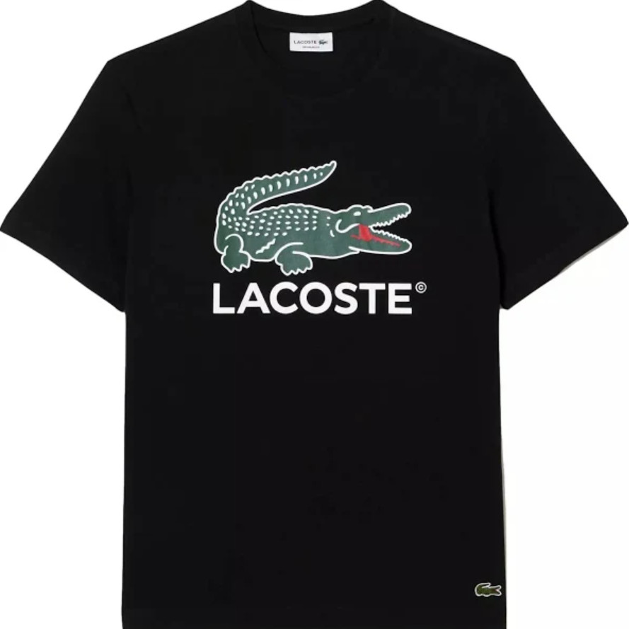 Lacoste T-Shirt Men’s Regular Fit Graphic Print Large Croc Short Sleeve Crewneck