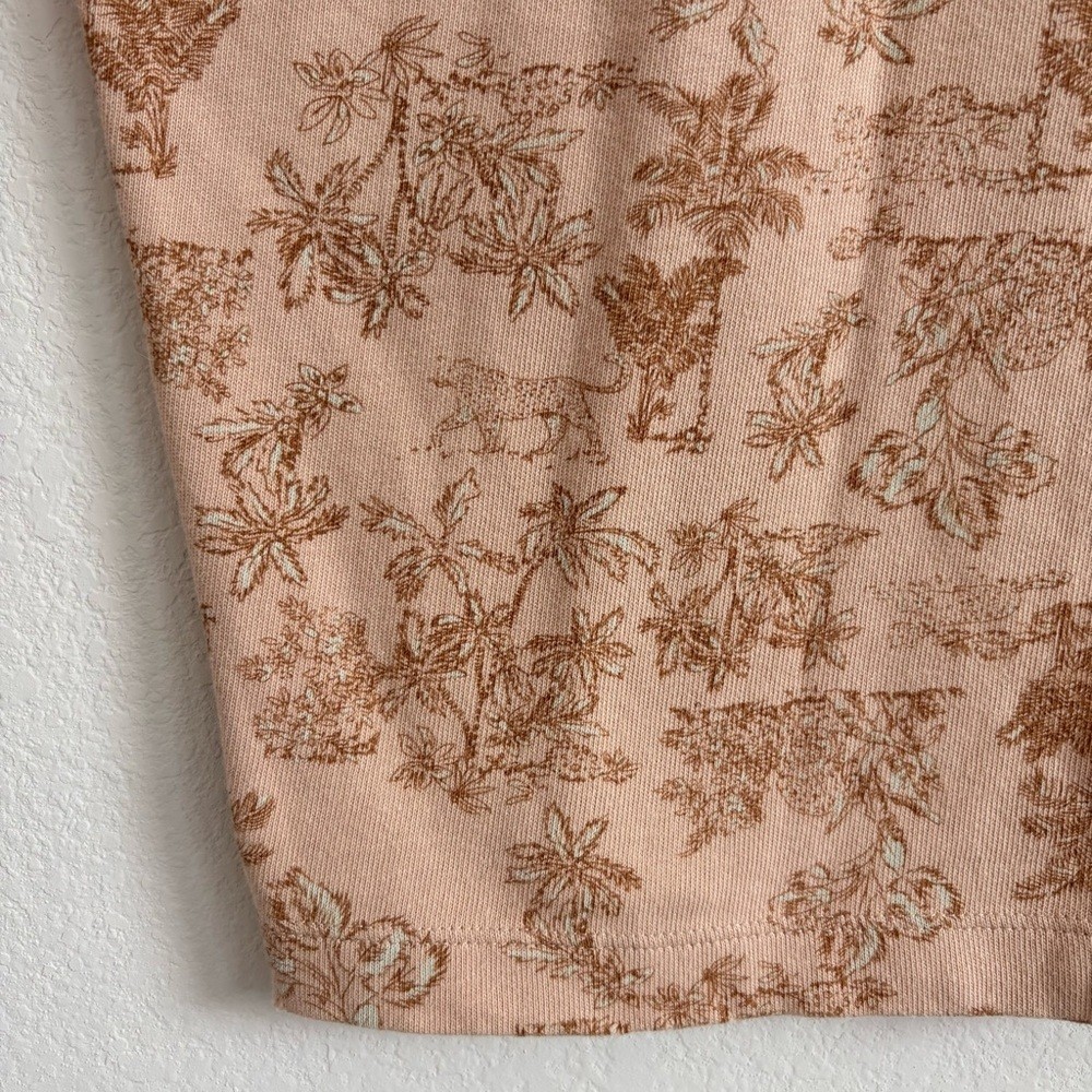 Aerie Tan Tropical Print Oversized Muscle Tee- size XS