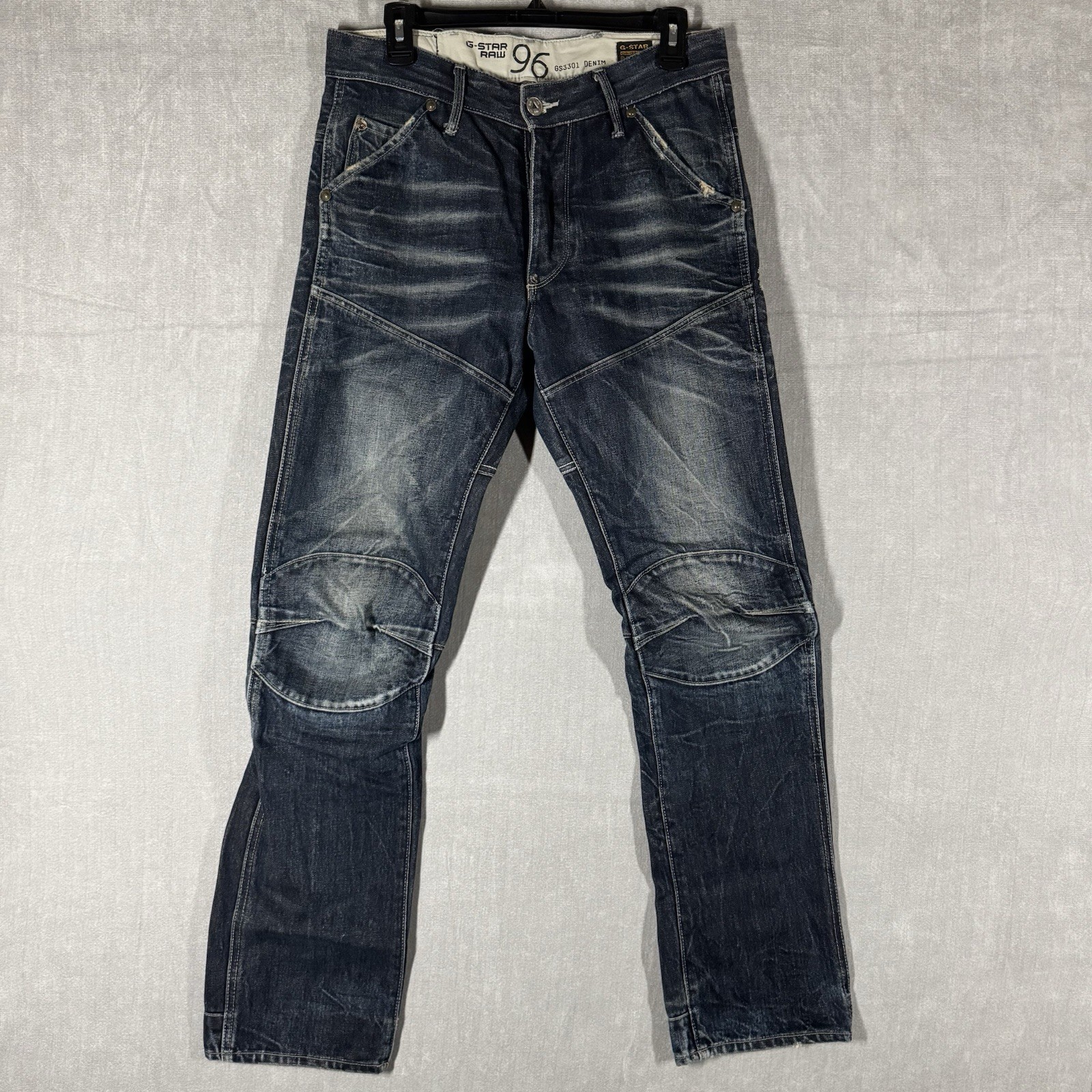 G-Star Raw 5620 HERITAGE EMBRO TAPERED Blue Jeans Mens Size W30 L32 Cinch Back