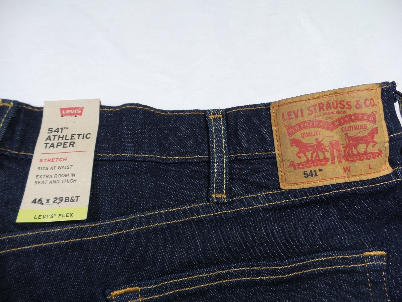 Levis Jeans Mens 46 x 29 Blue 541 Athletic Fit Stretch Taper Big Tall Denim NWT