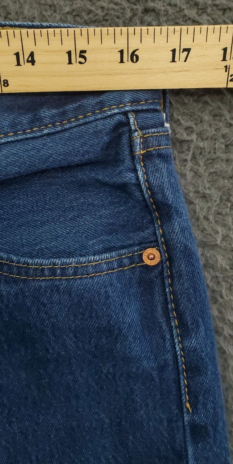 Levis 501 Shrink to Fit Jeans Men Sz 36×34 Straight Stained Hipster Rockstar