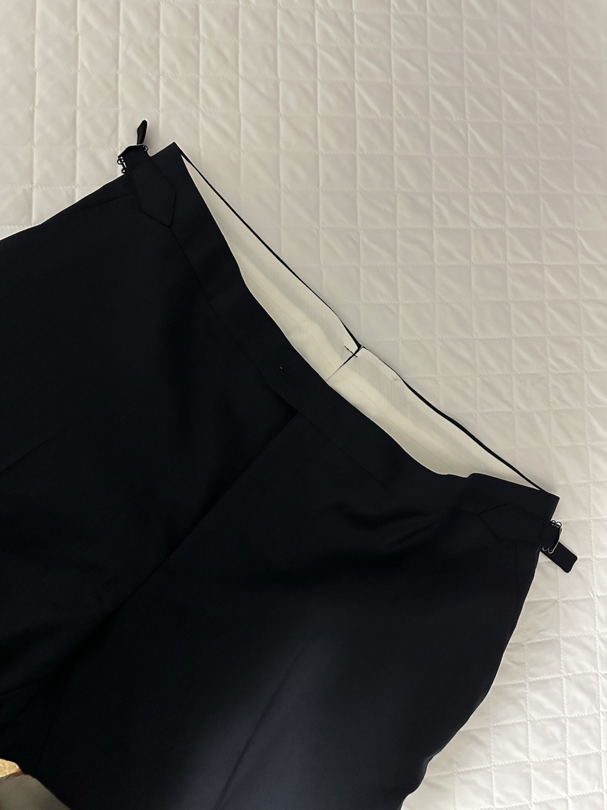 SUITSUPPLY Navy Birds Eye Suit Size 46R “Havana” Pants 37×29 Brescia NWT $900