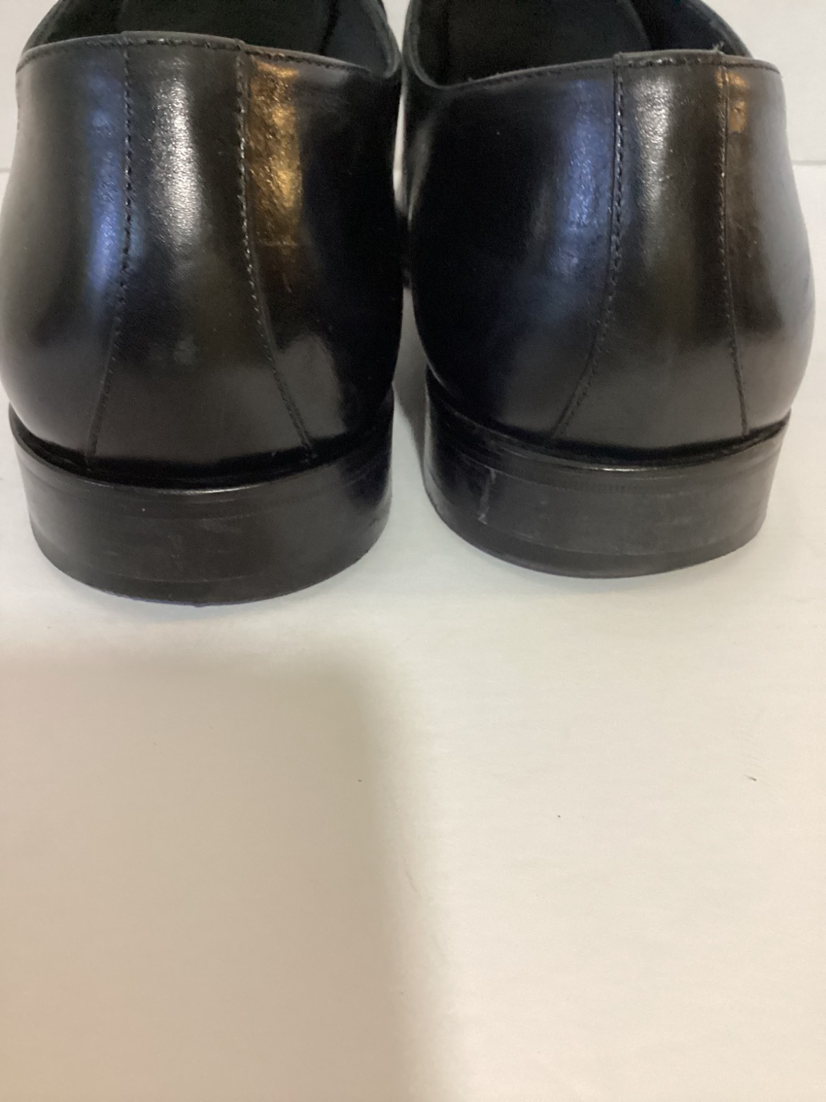 HUGO BOSS Black Leather Cap Toe Derby Dress Shoes Men’s US 8 Made in Italy