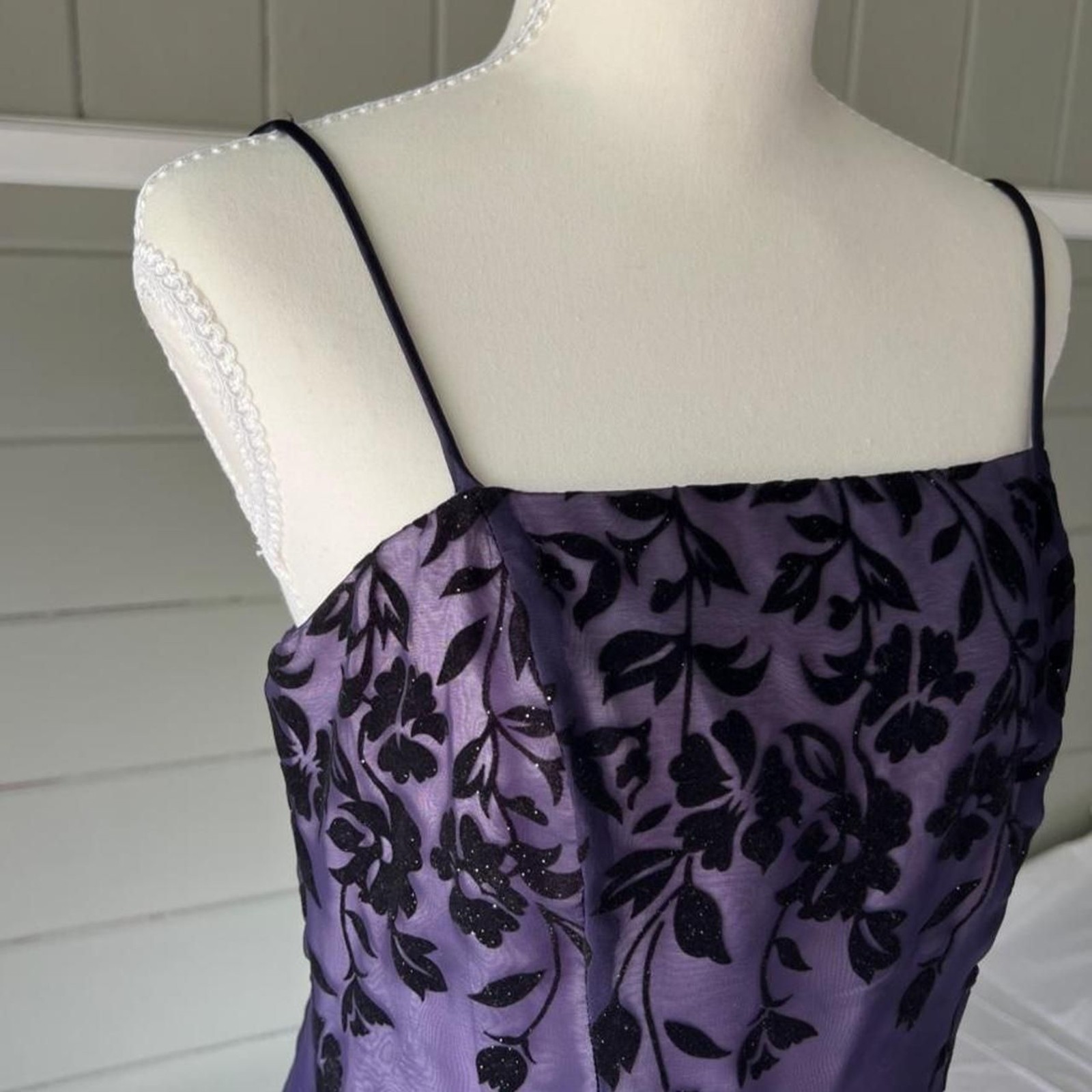 ♡ vintage fairweather velvet floral maxi dress ♡