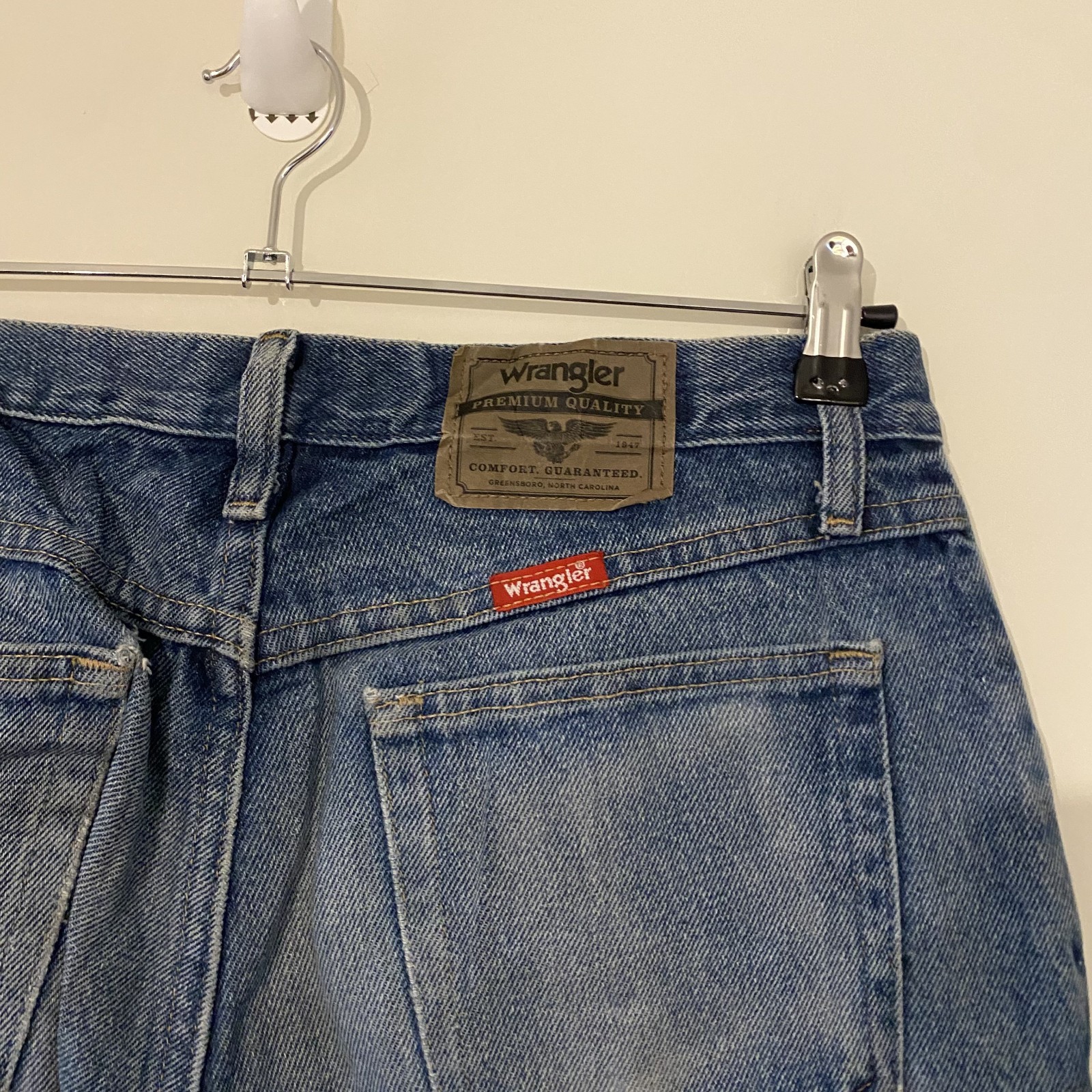 Wrangler Wrangler Five Star Premium Relaxed Fit Jeans Blue Denim 30W 30L Cotton