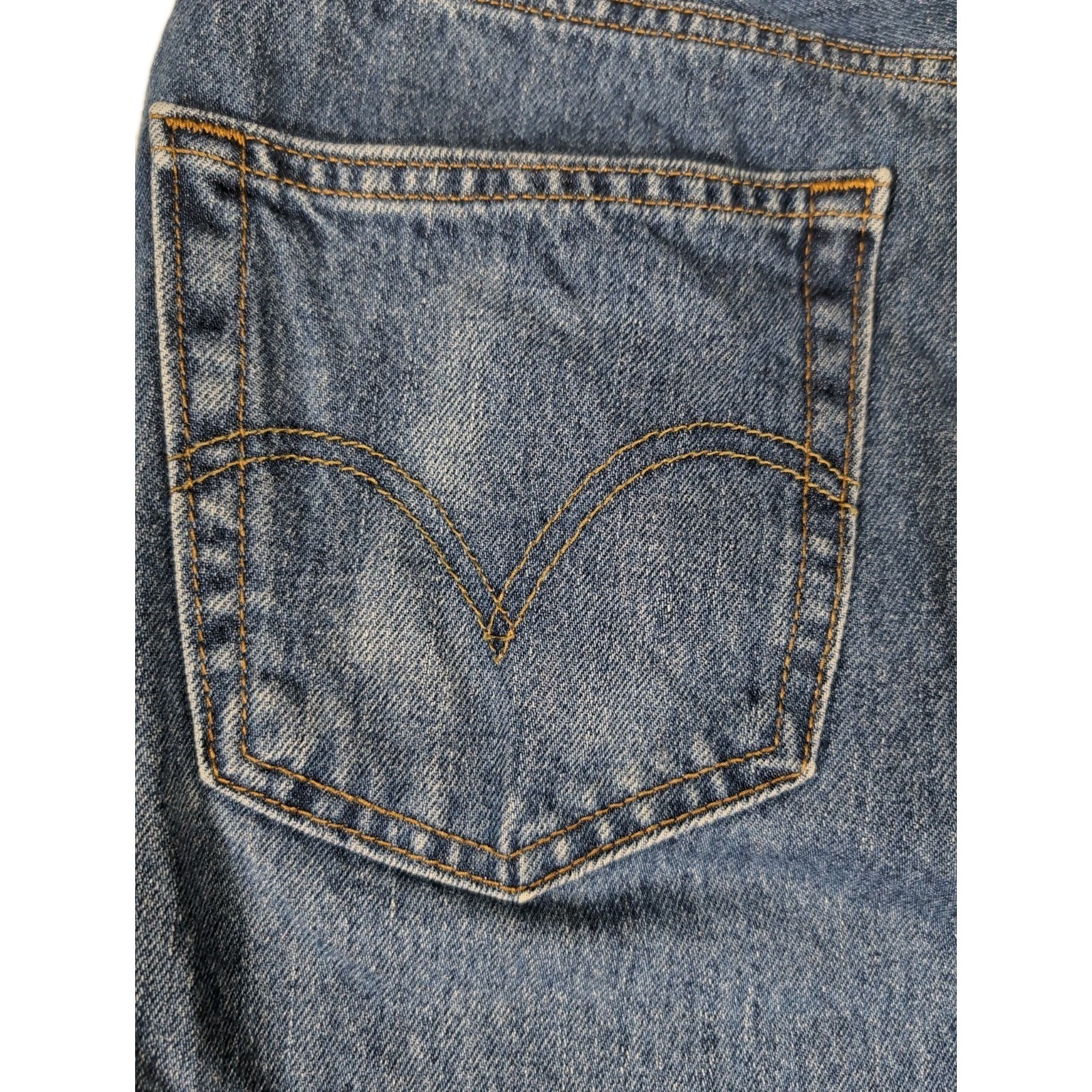 Levi Strauss 505 Mens Regular Fit Jeans Medium Blue Wash Zipper Fly Size 34×29