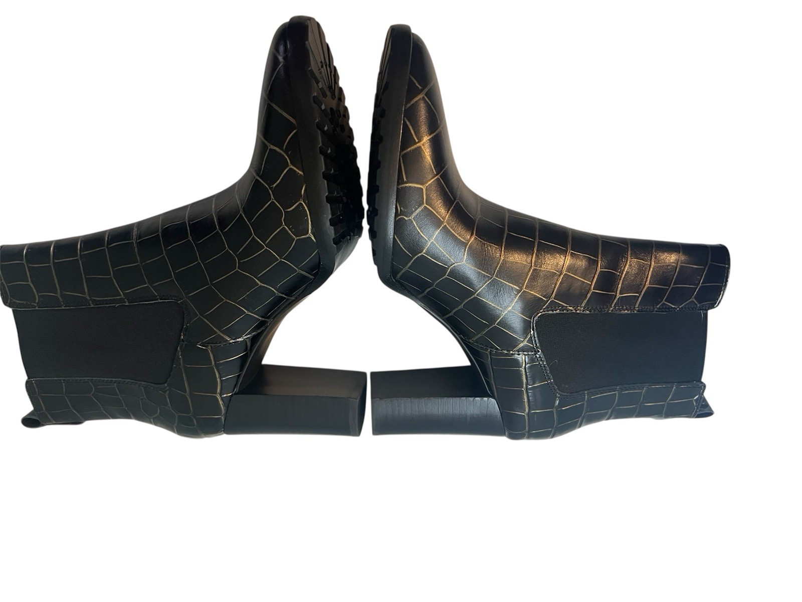 LAUREN Ralph Lauren Mylah Fancy Bootie Black/Modern Gold Women Size 11