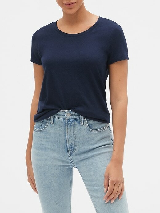 GAP Favorite Crewneck Tee T-Shirt WHITE, BLACK, BLUE, GRAY, CORAL NEW XS-XL