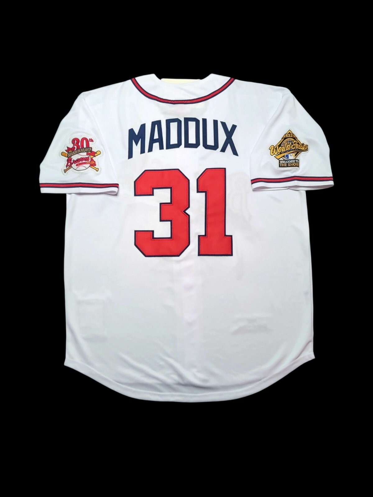 Greg Maddux Atlanta Braves 1995 Home White Men’s Baseball Jersey