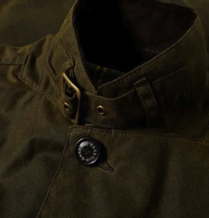 BARBOUR LUTZ Waxed Jacket Olive Rugged Sophistication MSRP$520 British Luxury