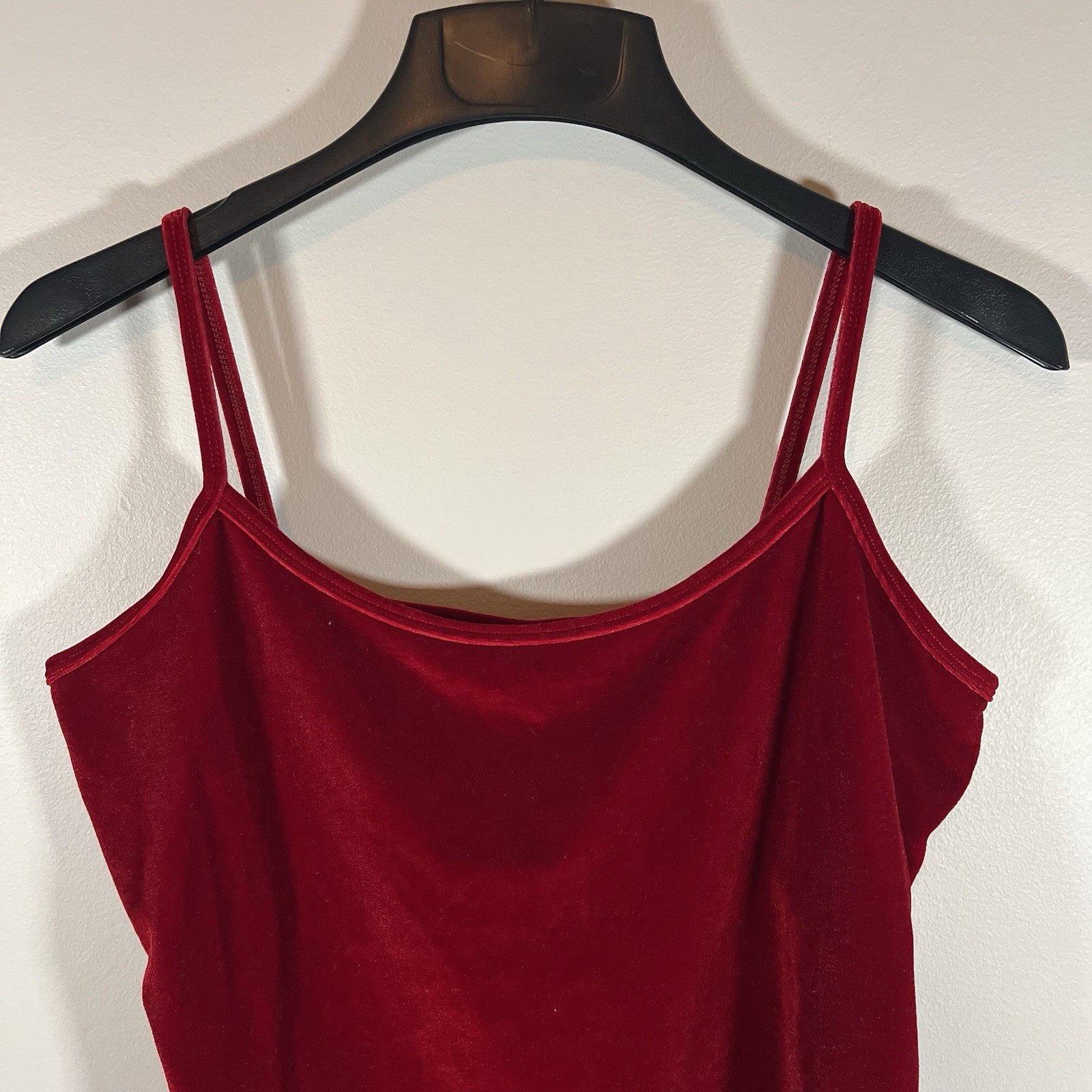Y2K Goth Vampire Whimsigoth Grunge Punk Velvet Red Cami Top Tank XL