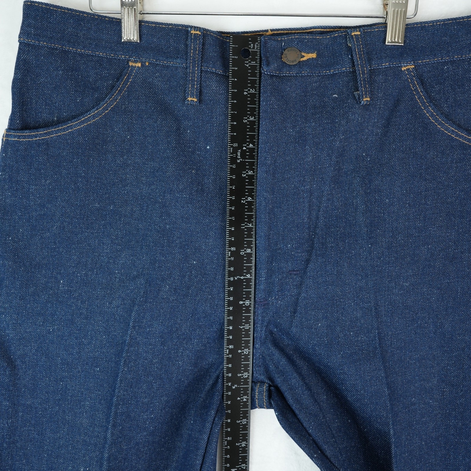 Vtg Rustler by Wrangler Jeans Mens 38×34 Blue Boot Cut Regular Fit USA Deadstock