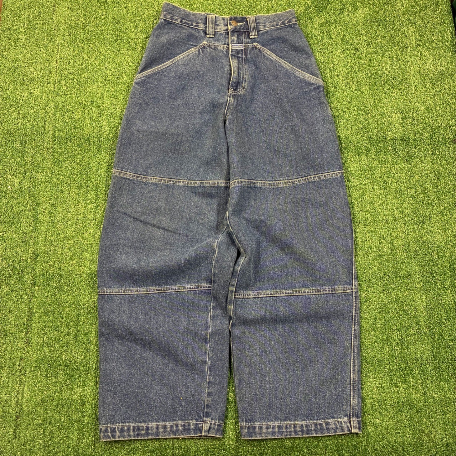 Y2K Machine Baggy Carpenter Jeans Medium Wash Denim Double Knee