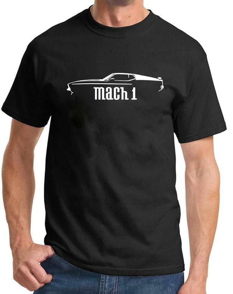 1971 1972 Ford Mach 1 Mustang Classic Outline Design Tshirt NEW COLORS