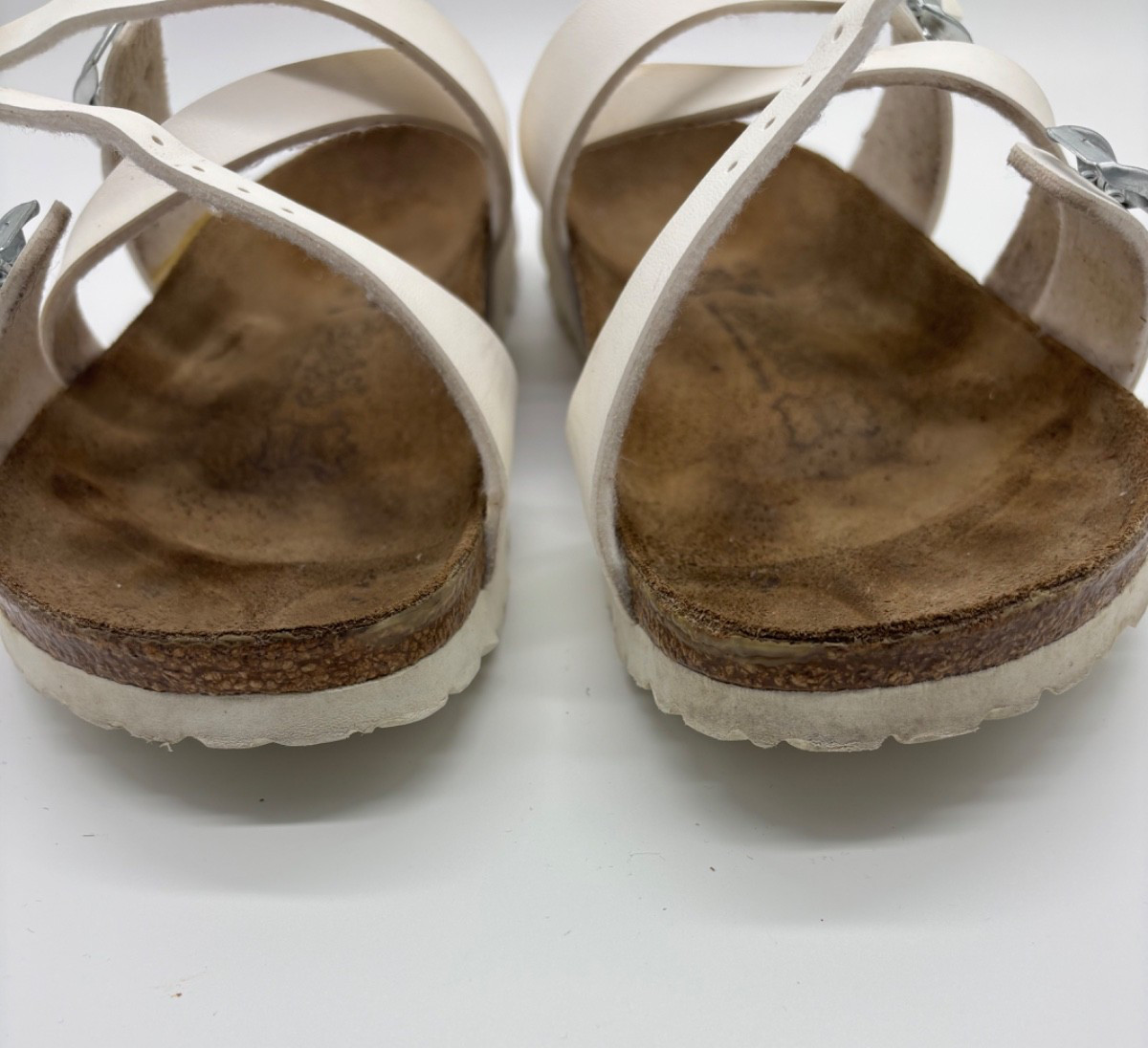 Birkenstock Birki’s Salina Sandals White Strappy Buckle Slides EU 40 US 9