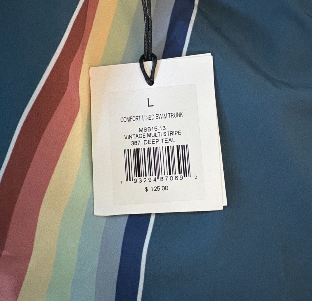 Onia Men’s L Comfort Lined Swim Trunks – Size Large 6” Inseam