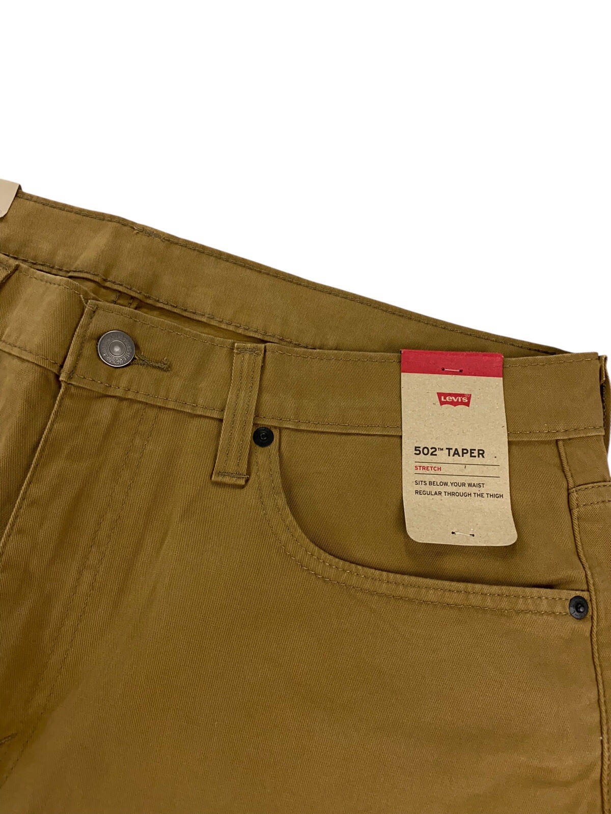 NEW Levi’s Strauss 502 Taper Soft Stretch Regular Caraway Twill Brown Pants