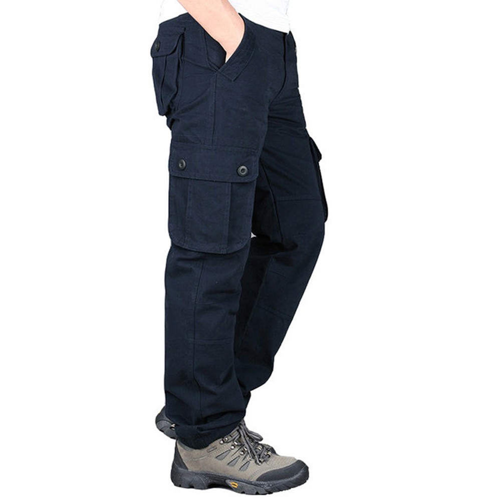 6 POCKETS Men’s Stylish Cargo Pants Tactical Trousers Casual Comfort Fit