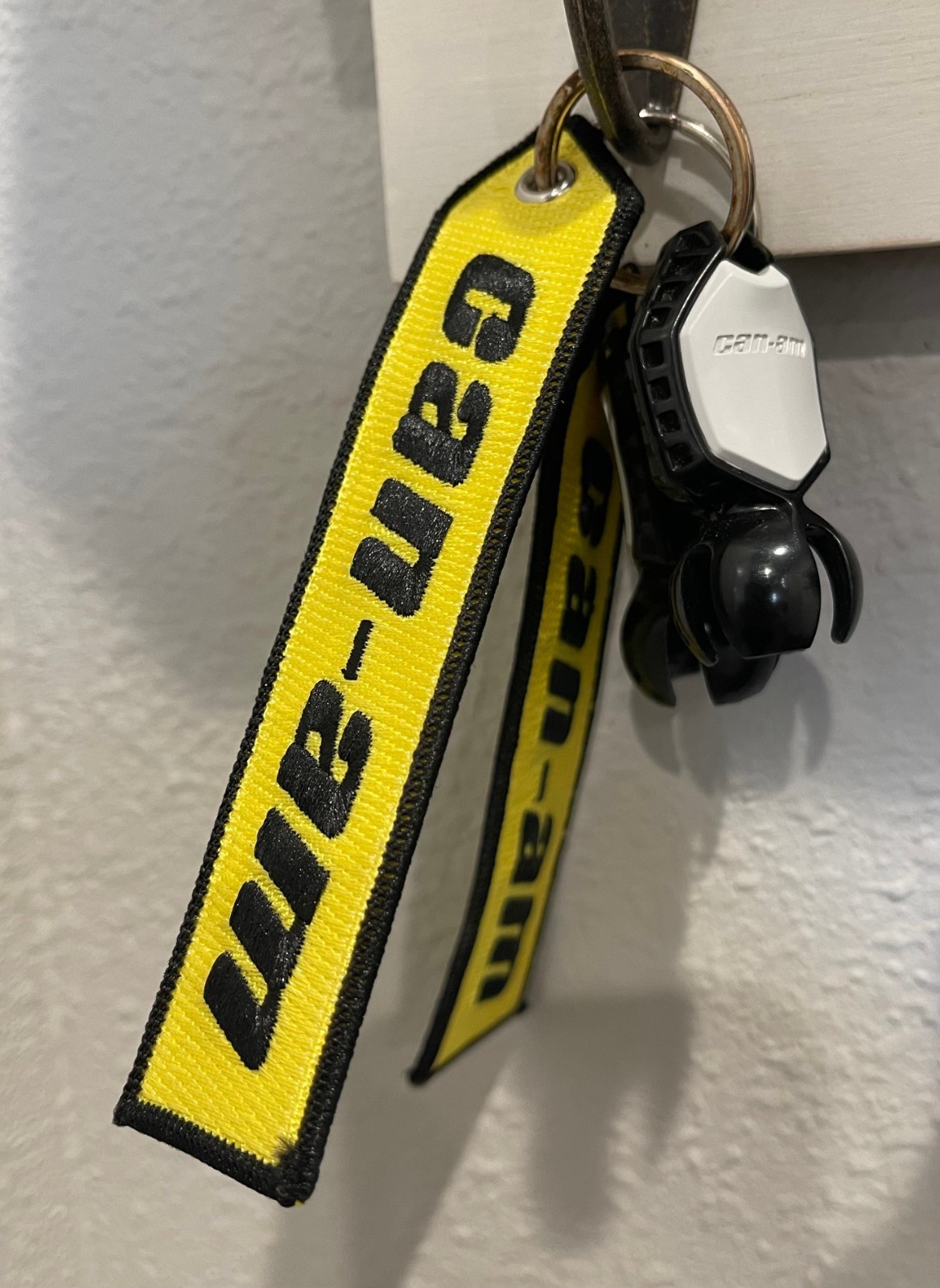 CAN-AM Keychain Double Sided Embroidered Fabric Highest Quality Keyring