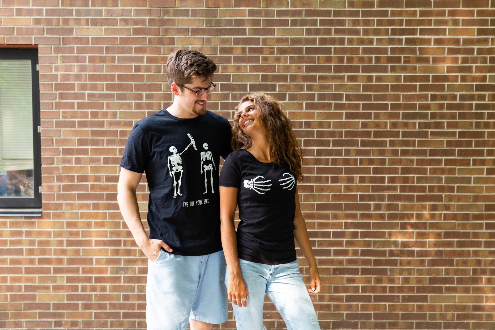 Mens Got Your Back Funny Halloween Skeleton Best Friend T shirt