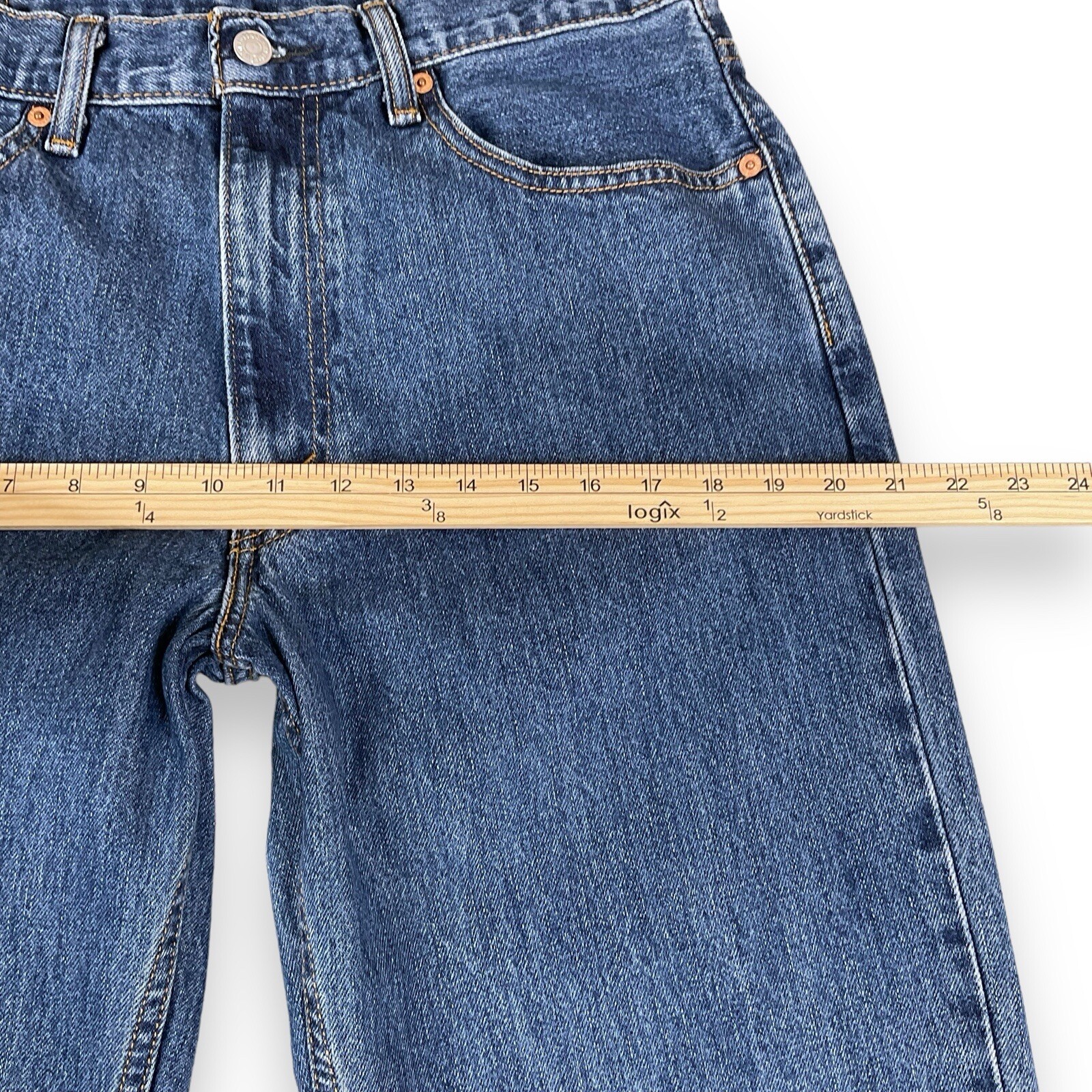 Levis Jeans Mens 34×34 (ACT 32×32.5) Blue Cotton Egypt Relaxed Fit EUC