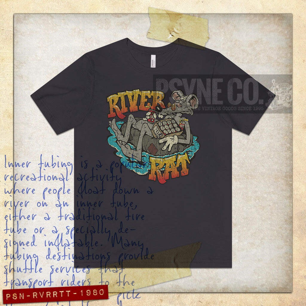 River Rat Tubing 1980 Vintage Men’s T-Shirt