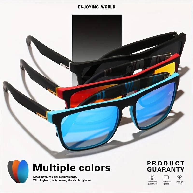 Square Polarized Sunglasses Men Women Outdoor Sports Driving Golfing