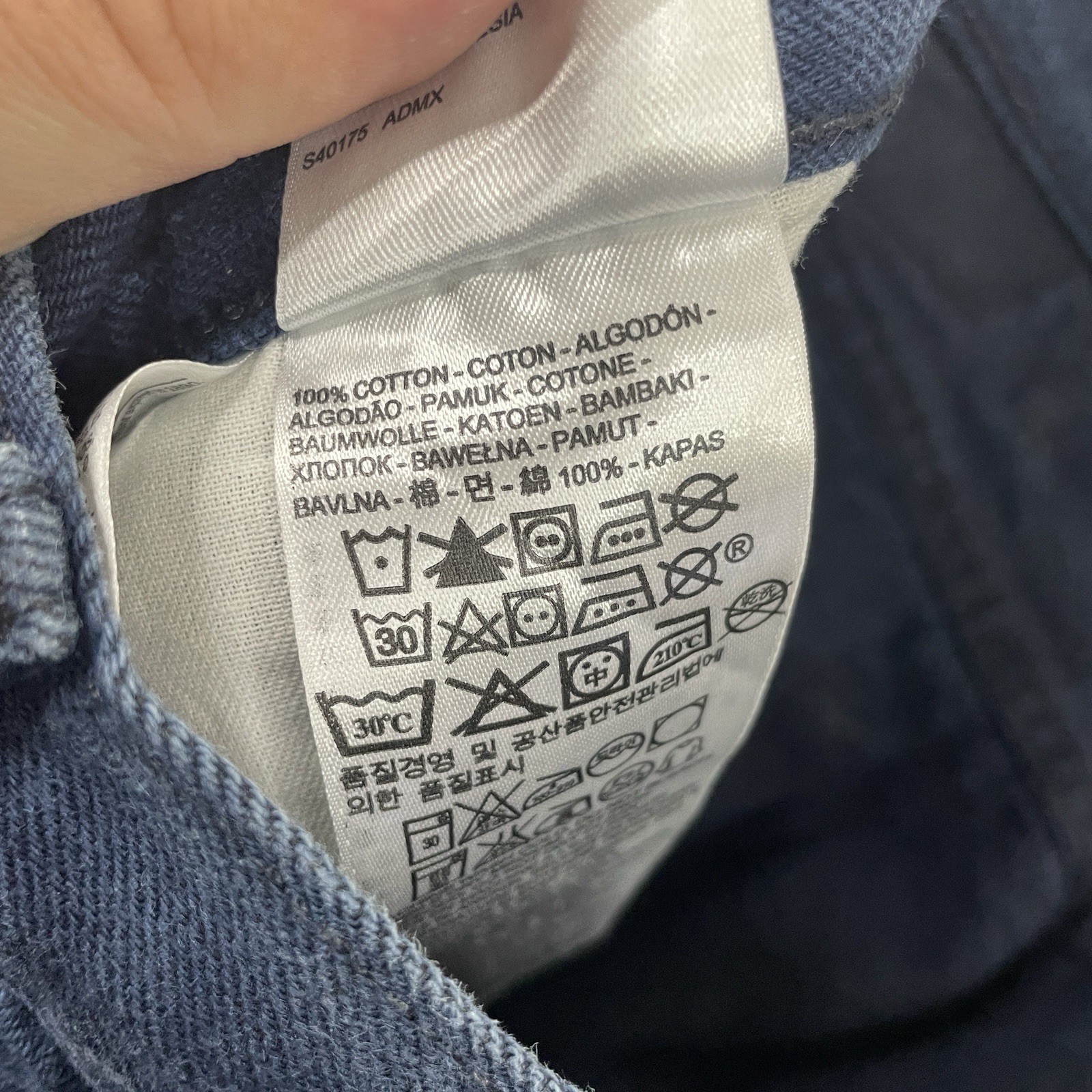 Levis 501XX Shrink To Fit Jeans Mens 38×32 (Fit 35×30) Button Fly Navy Dark Wash
