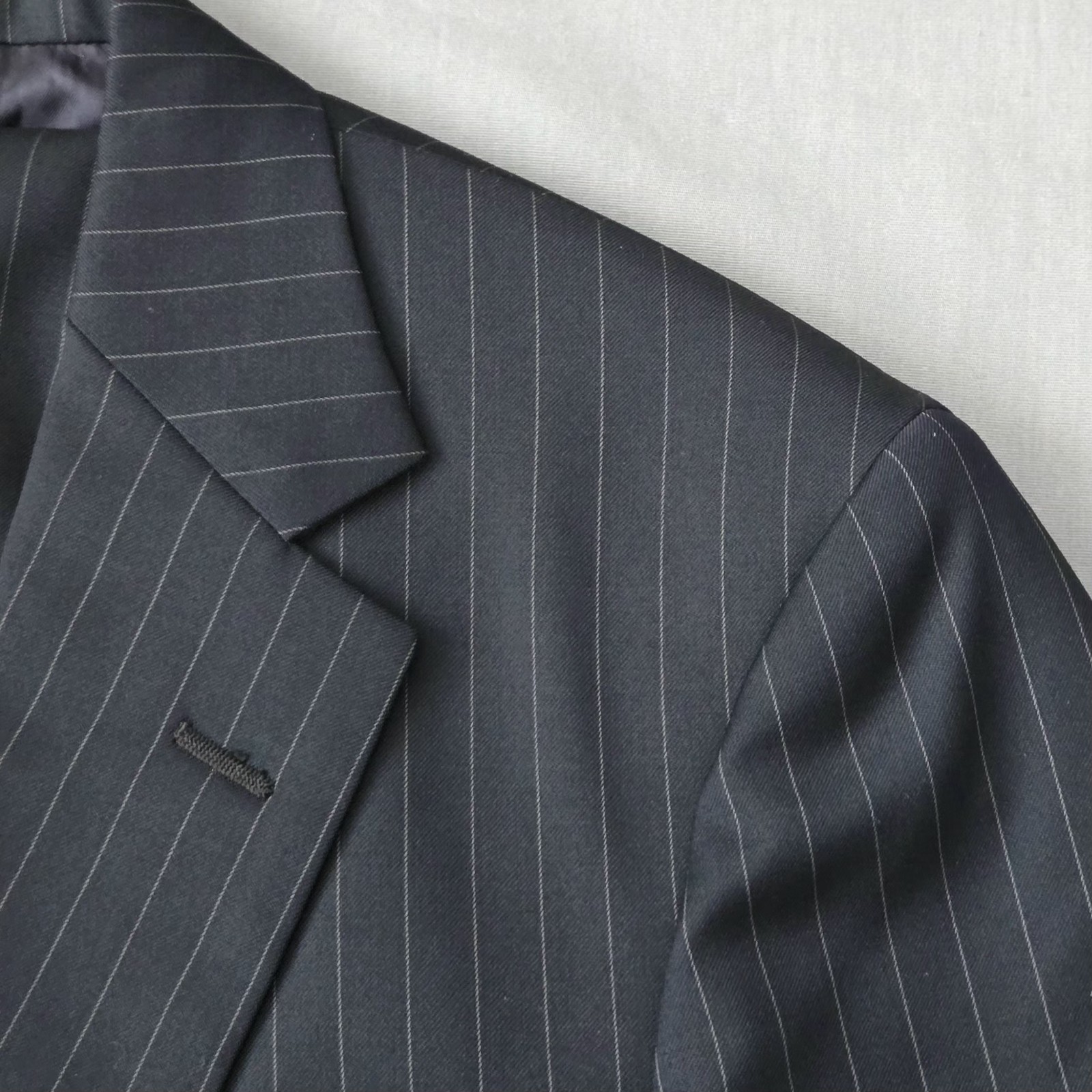 Mens 40R/33Wx32L Brooks Brothers 1818 Madison Midnight Blue Pinstripe Wool Suit