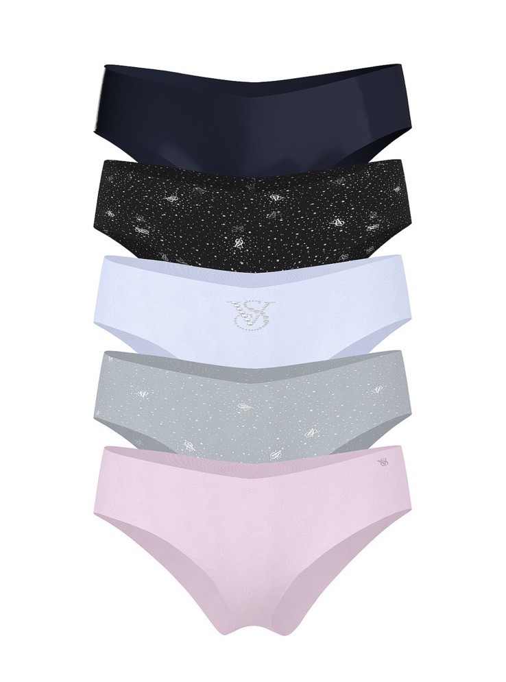 Lot 5 Victoria’s Secret sz M No-Show Cheeky Tanga Panty Bundle Pack Cheekster