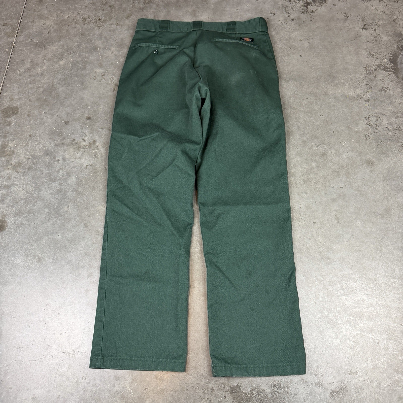 Dickies 874 Pants Mens 32×30 Green Work Wear Skateboard Flaws