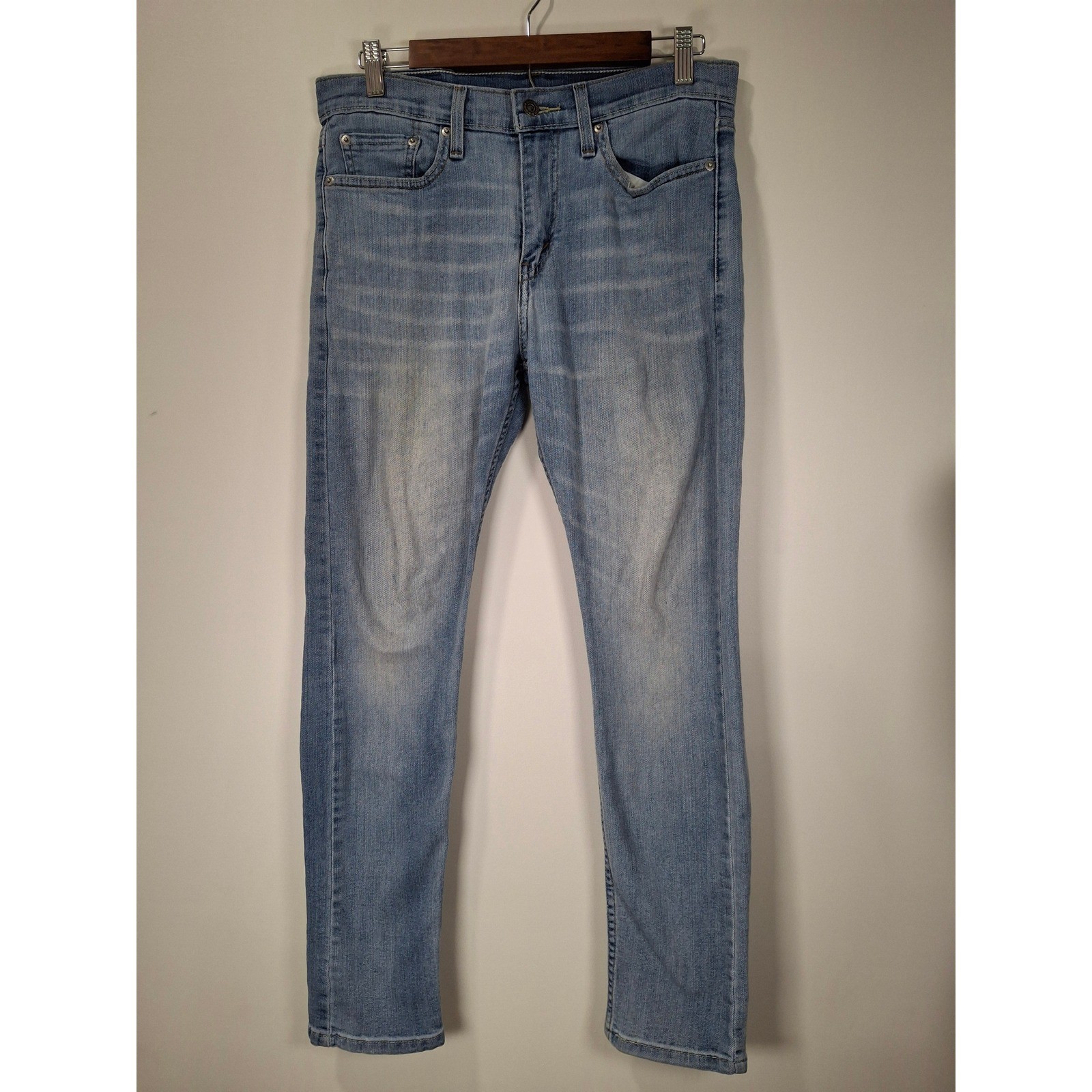 Levis 510 Skinny Fit Mens Jeans Light Wash Denim Blue 30×30
