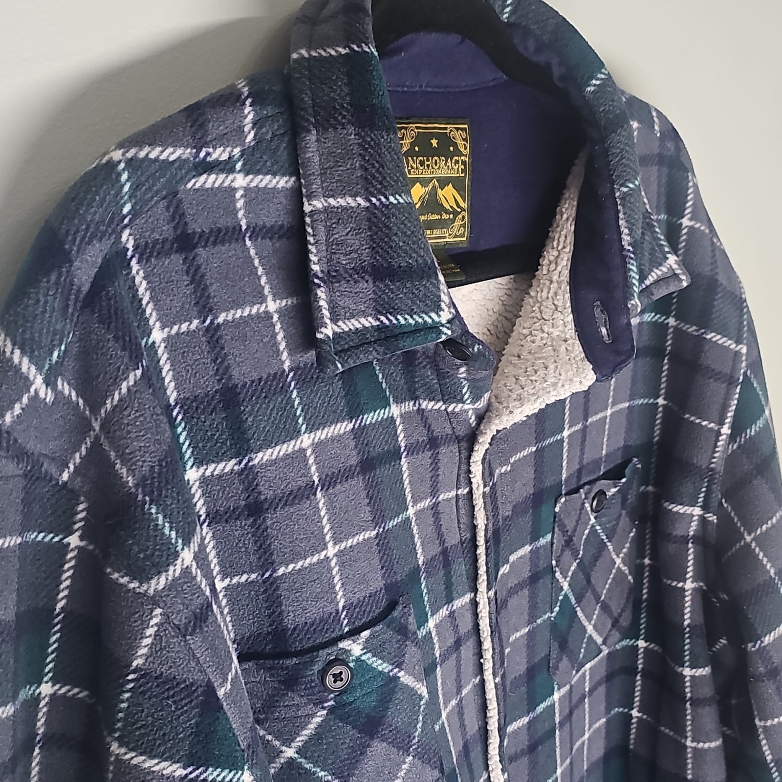 Anchorage Expedition Brand Men Size XXL Plaid Flannel Jacket Rugged Outdoor Gear
