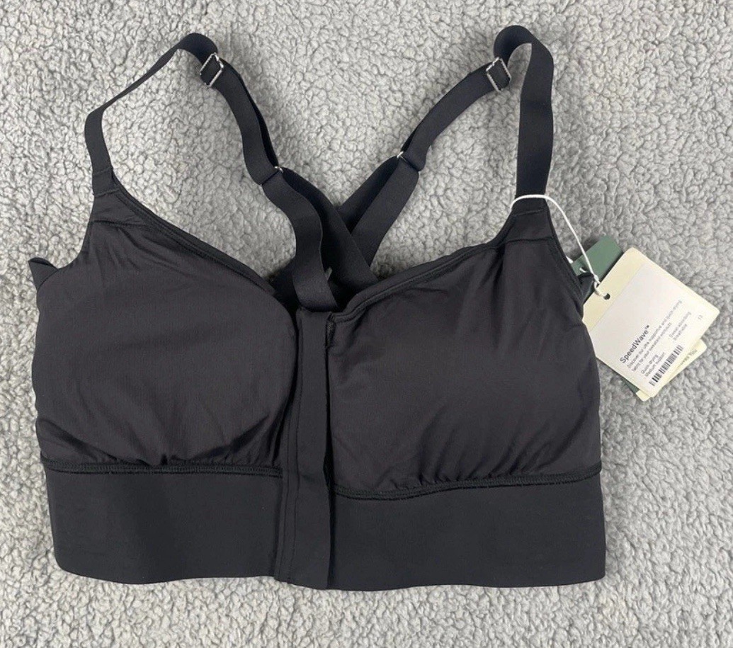 Halara Women’s M Black Nylon Elastane SpeedWave Quick Drying Medium Support Bra