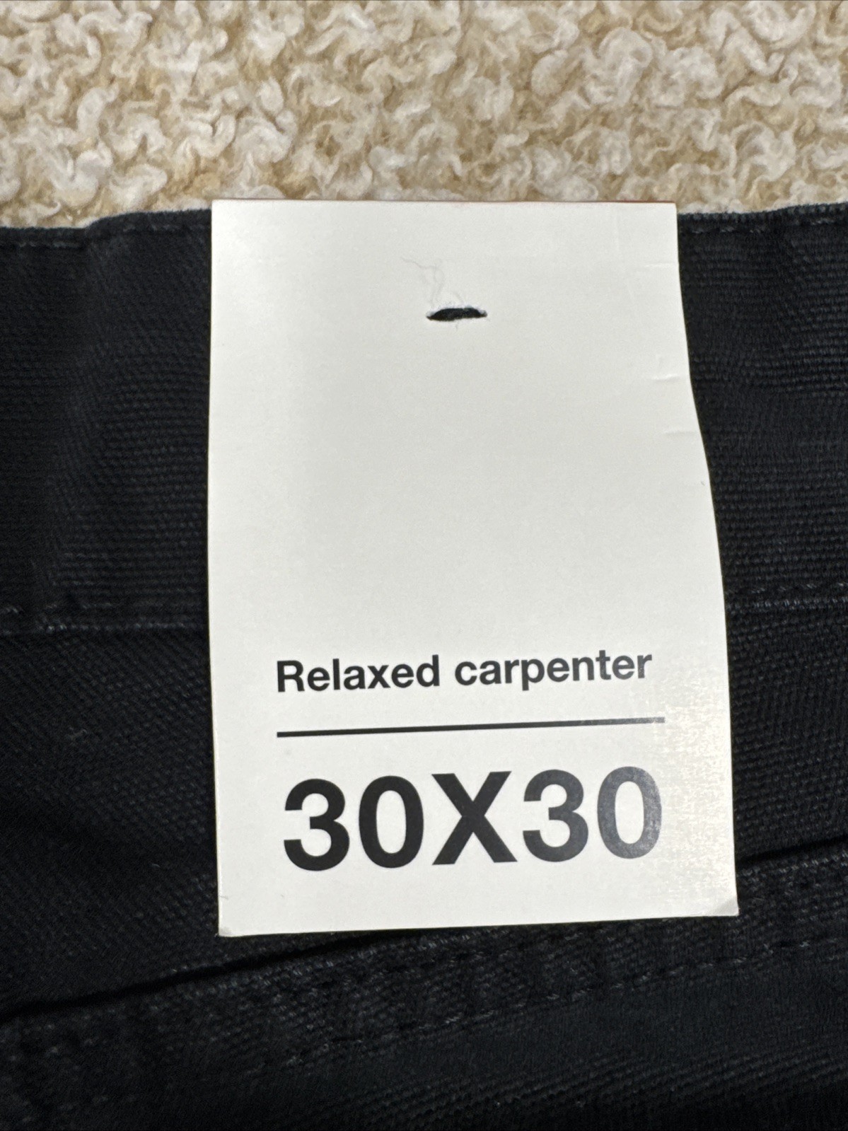NEW Original Use Carpenter Utility Pants 30×30 Black Relaxed Fit NWT $30 Retail