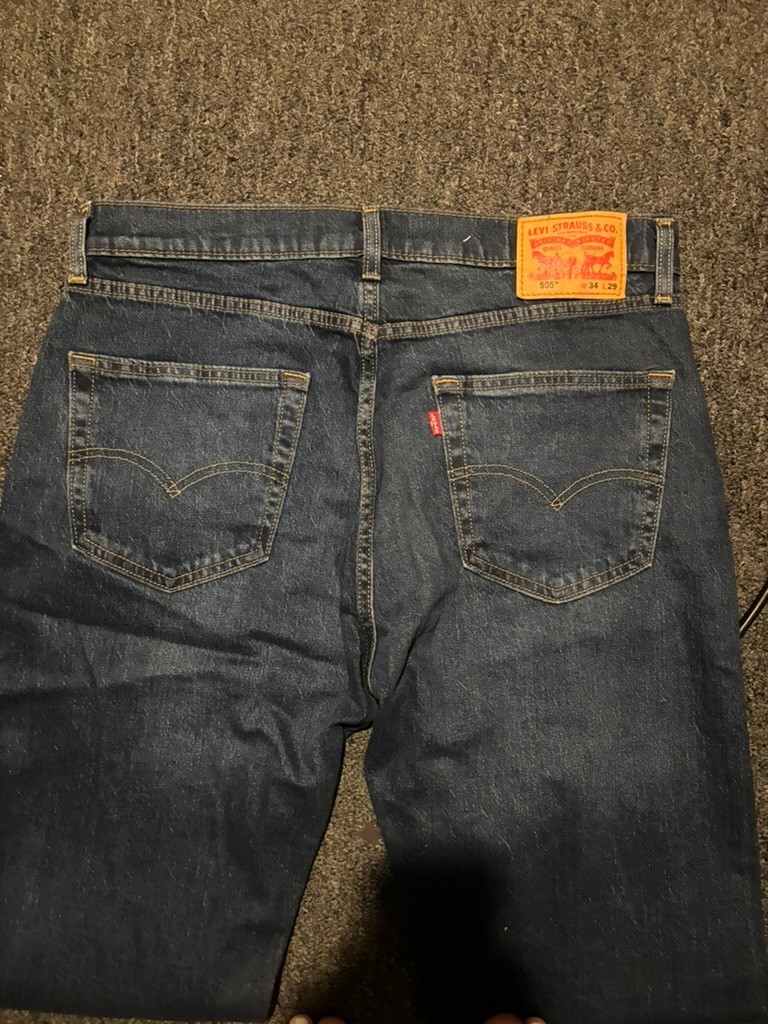 Levi’s 505 Regular Fit Jeans Men’s Size 34×29 Blue Denim Straight Leg NWT
