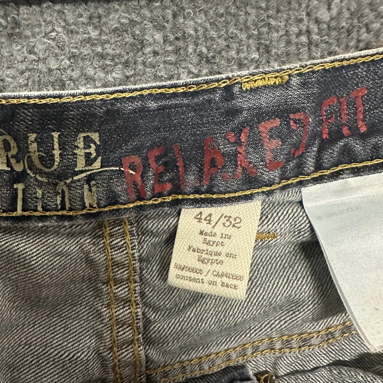 True Nation Jeans Mens Size 44 Blue Relaxed Fit Cotton Denim Straight Leg Casual