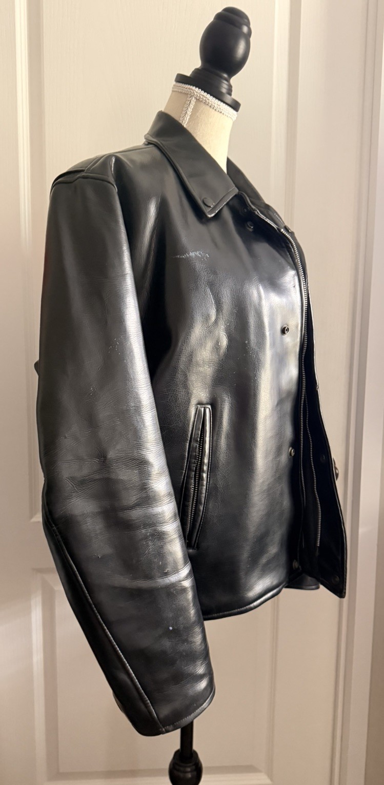 Harley-Davidson Men’s 44 2535 Vintage Leather Motorcycle Jacket Black