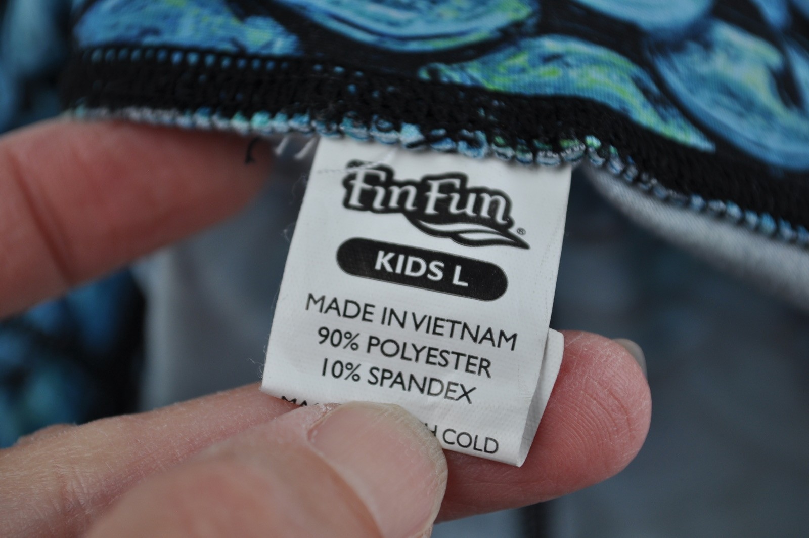 Fin Fun Mermaid Leggings size Large / Size 10 Kids Blue