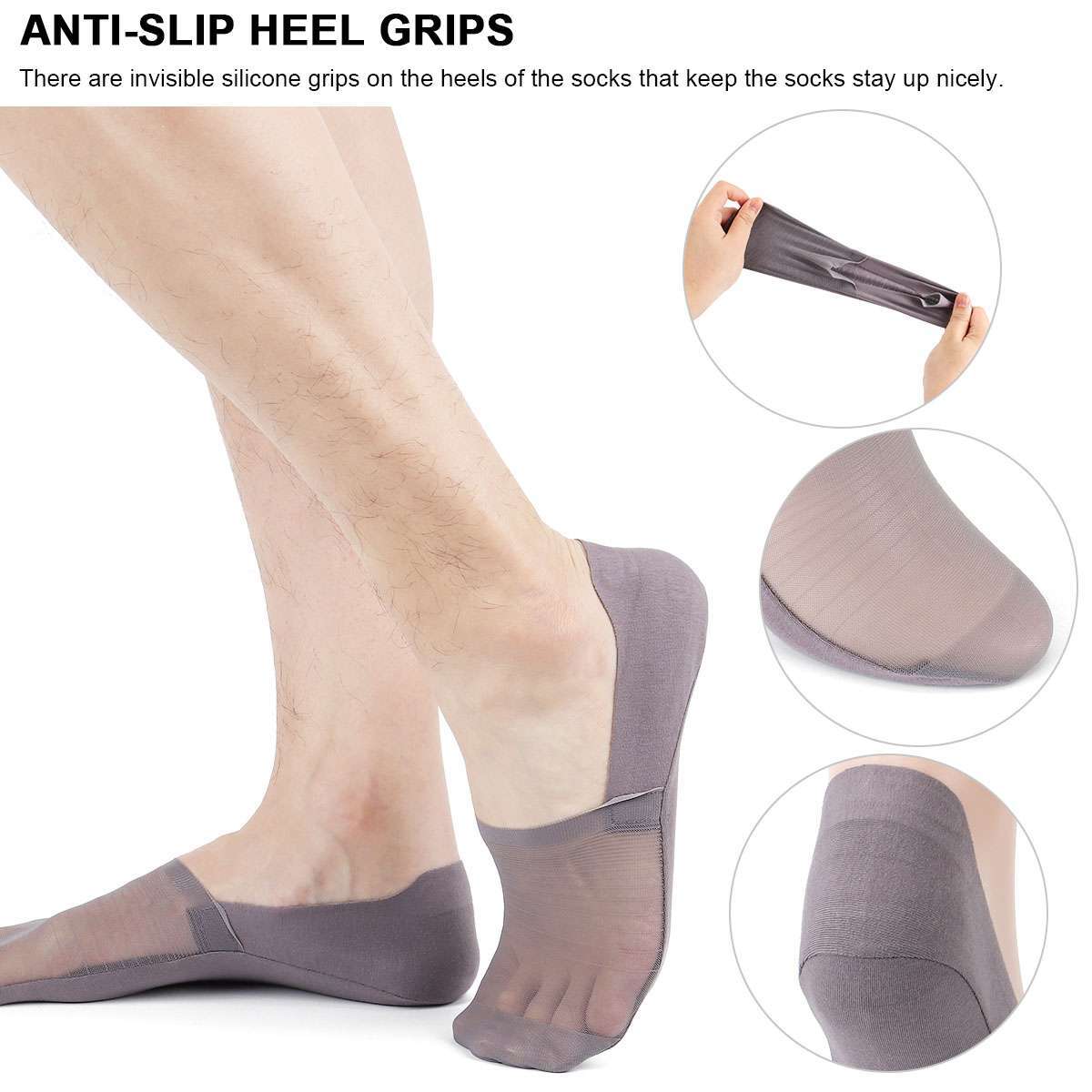 2Pairs Mens Womens Summer No Show Invisible Nonslip Boat Cotton Low Cut Socks