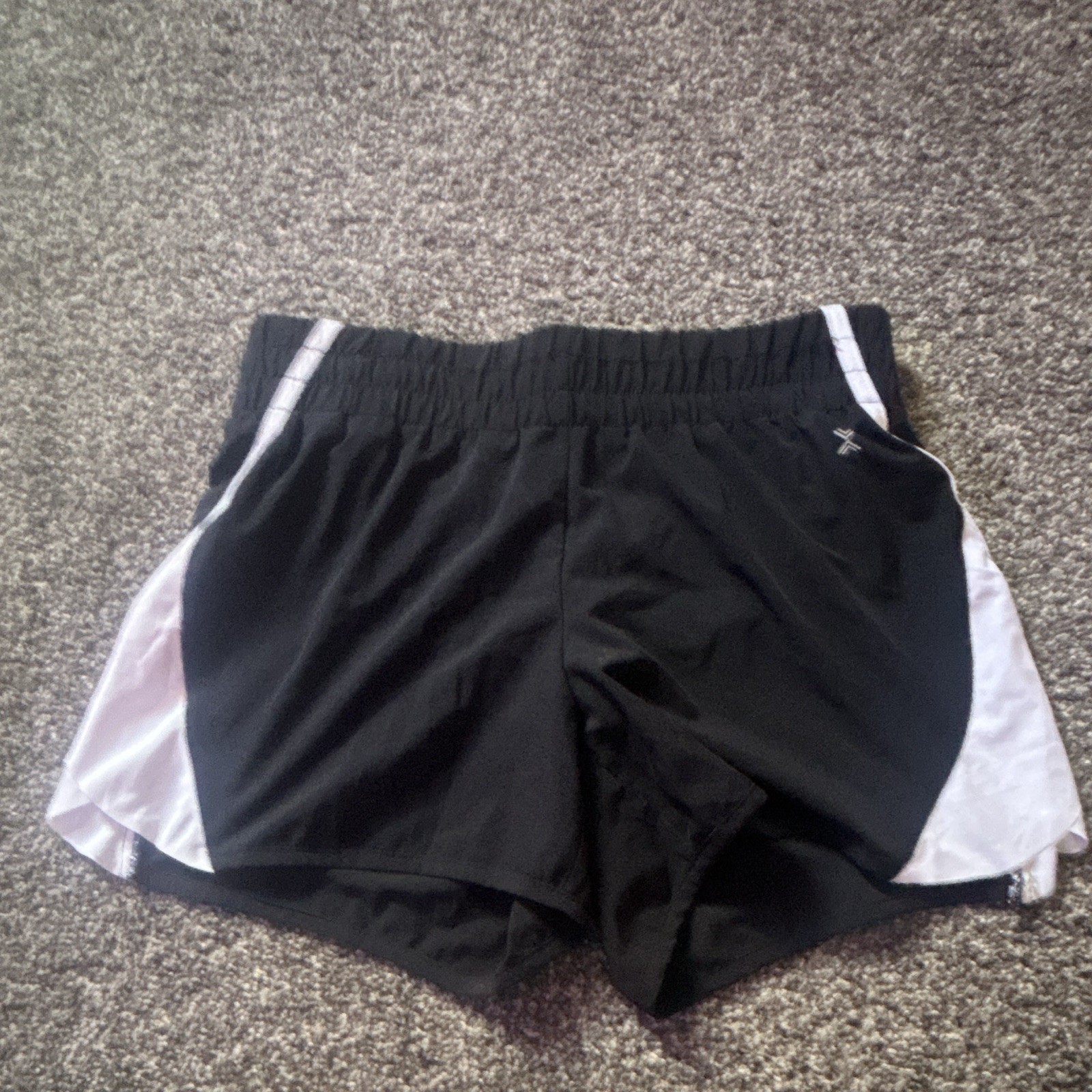 Xersion Quick-Dry Women’s Running Shorts Colorblock Black/White XS Elastic