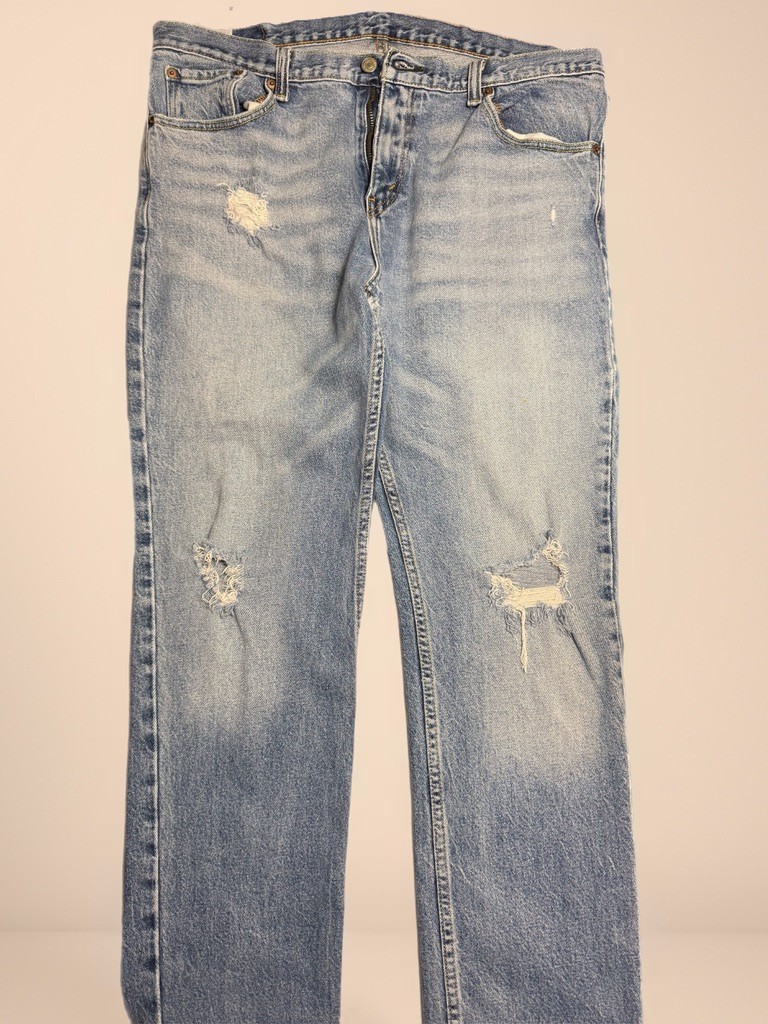 Levi’s 505 Straight Leg Distressed Jeans Light Wash Men’s