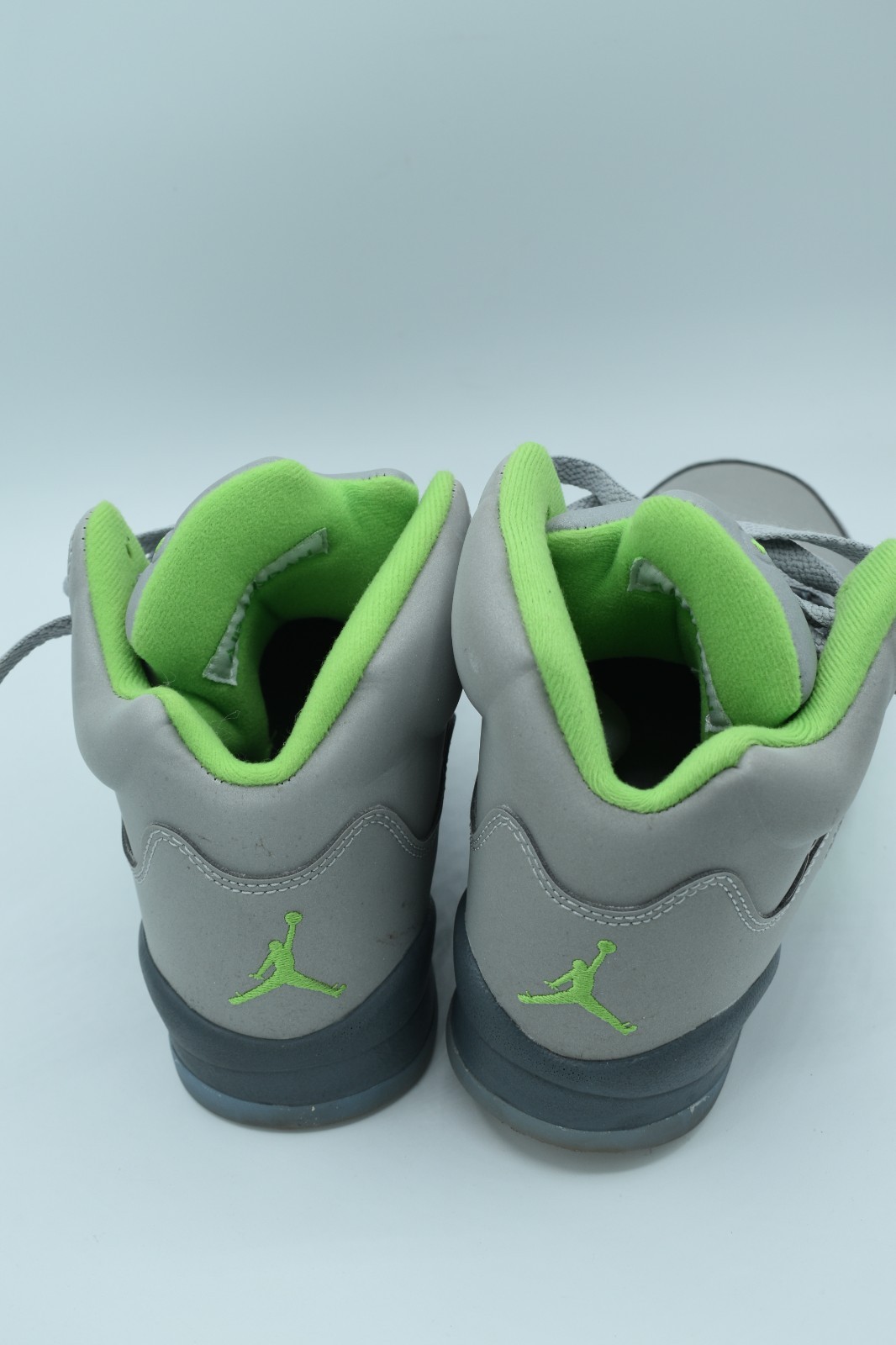 Nike Air Jordan Grey and Green Sneakers Youth size 6