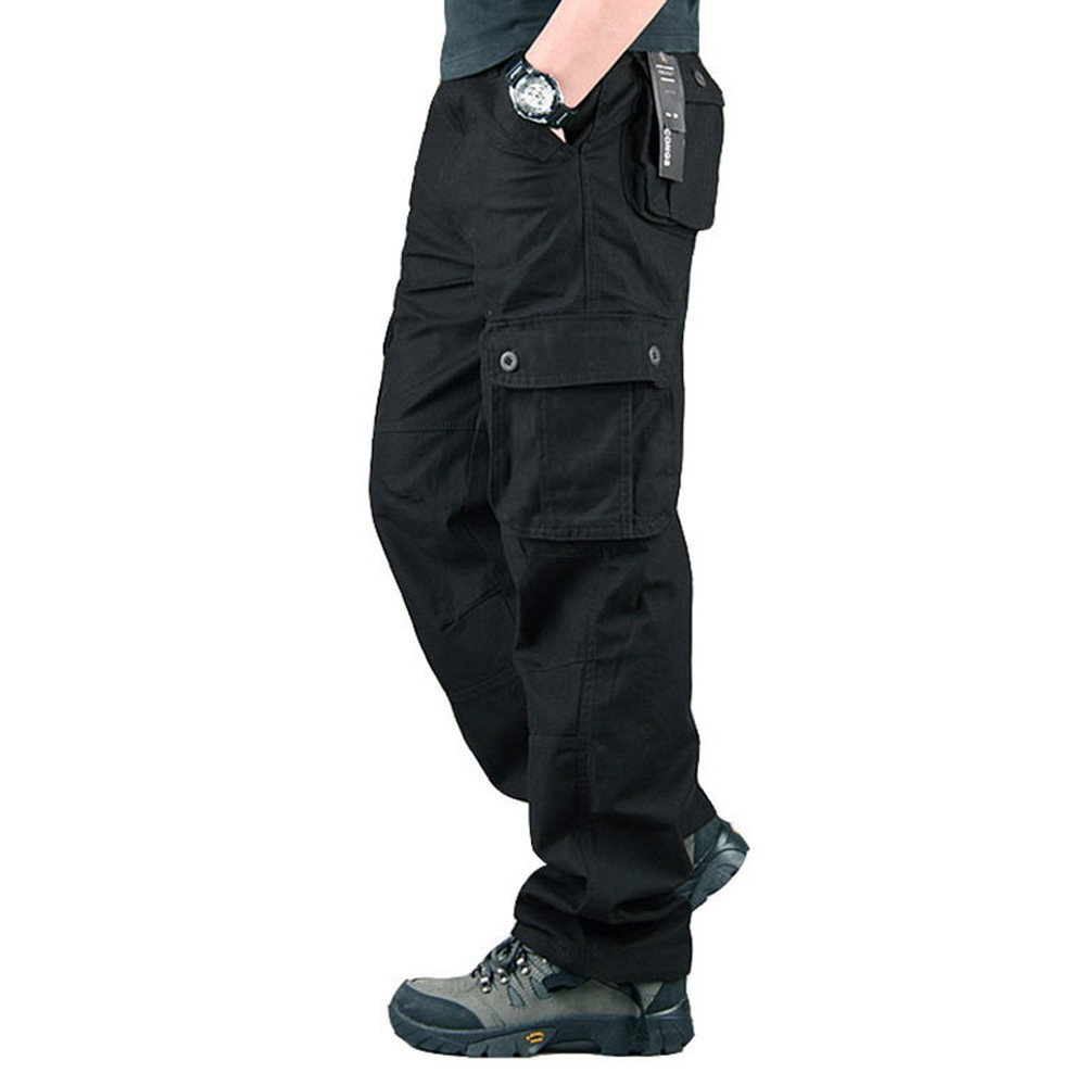 6 POCKETS Men’s Stylish Cargo Pants Tactical Trousers Casual Comfort Fit