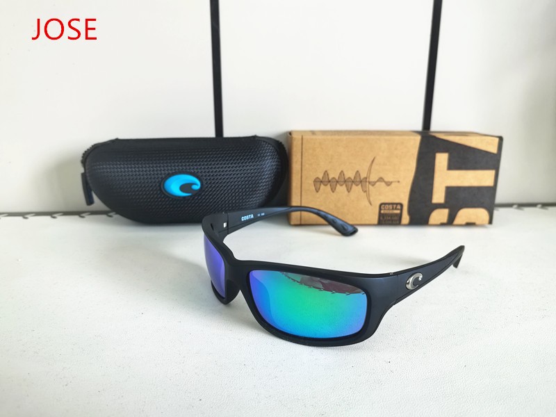 Costa Del Mar JOSE Matte Black Frame/Green 580P Polarized Lenses