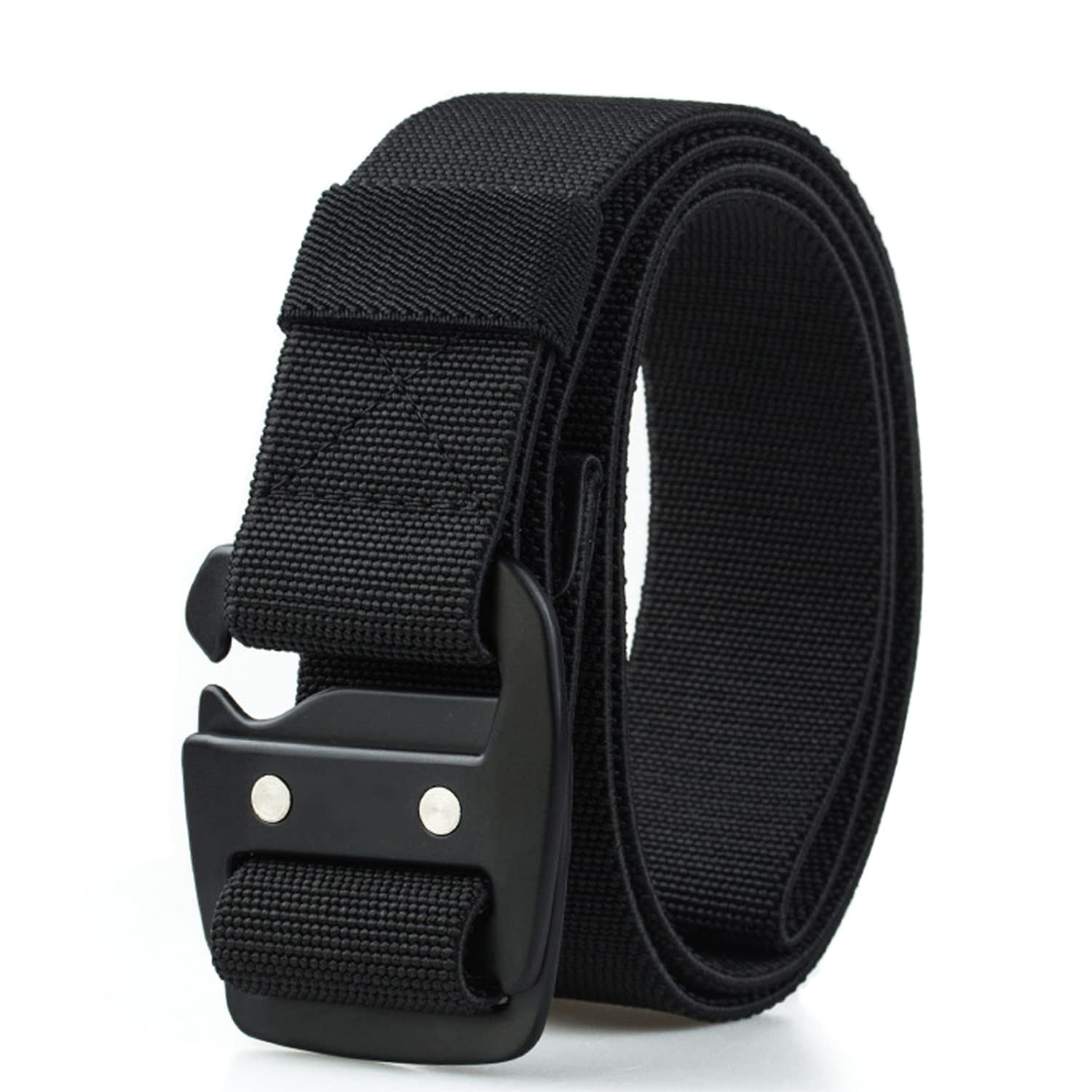 Mens Tactical Belt, Military Elastic Stretch Heavy Duty Riggers Belt, Quick-R…
