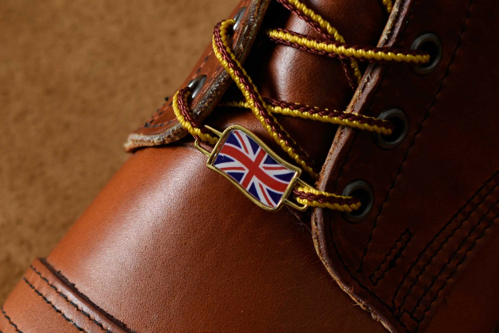 BrooklynMaker United Kingdom Flags Shoes Boot Lace Keeper Workers Charm