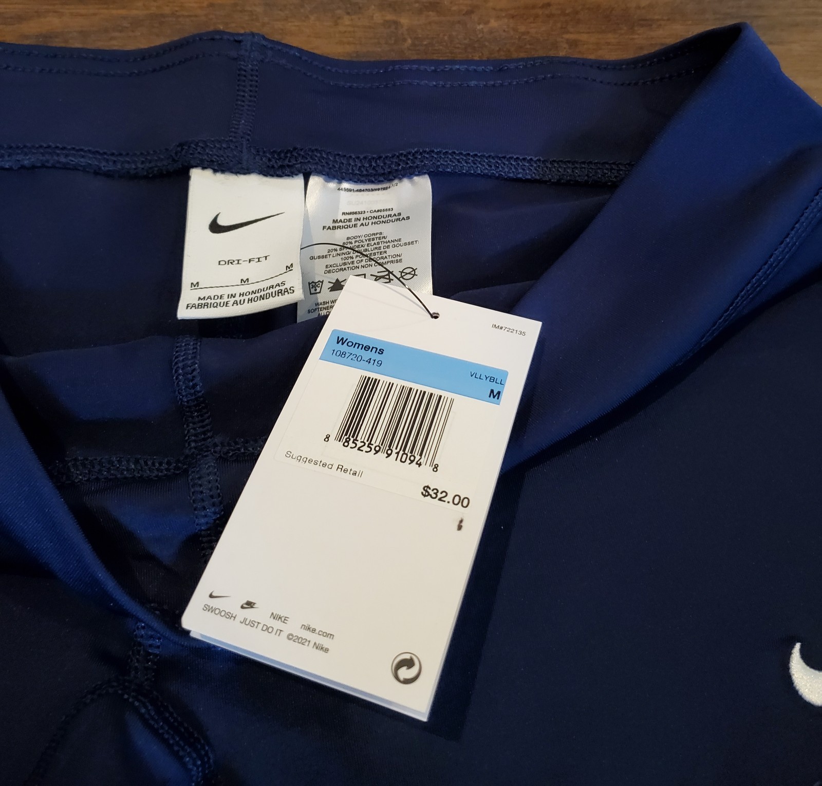 Nike Dri-Fit Volleyball Compression Shorts Women’s Medium Dark Navy New
