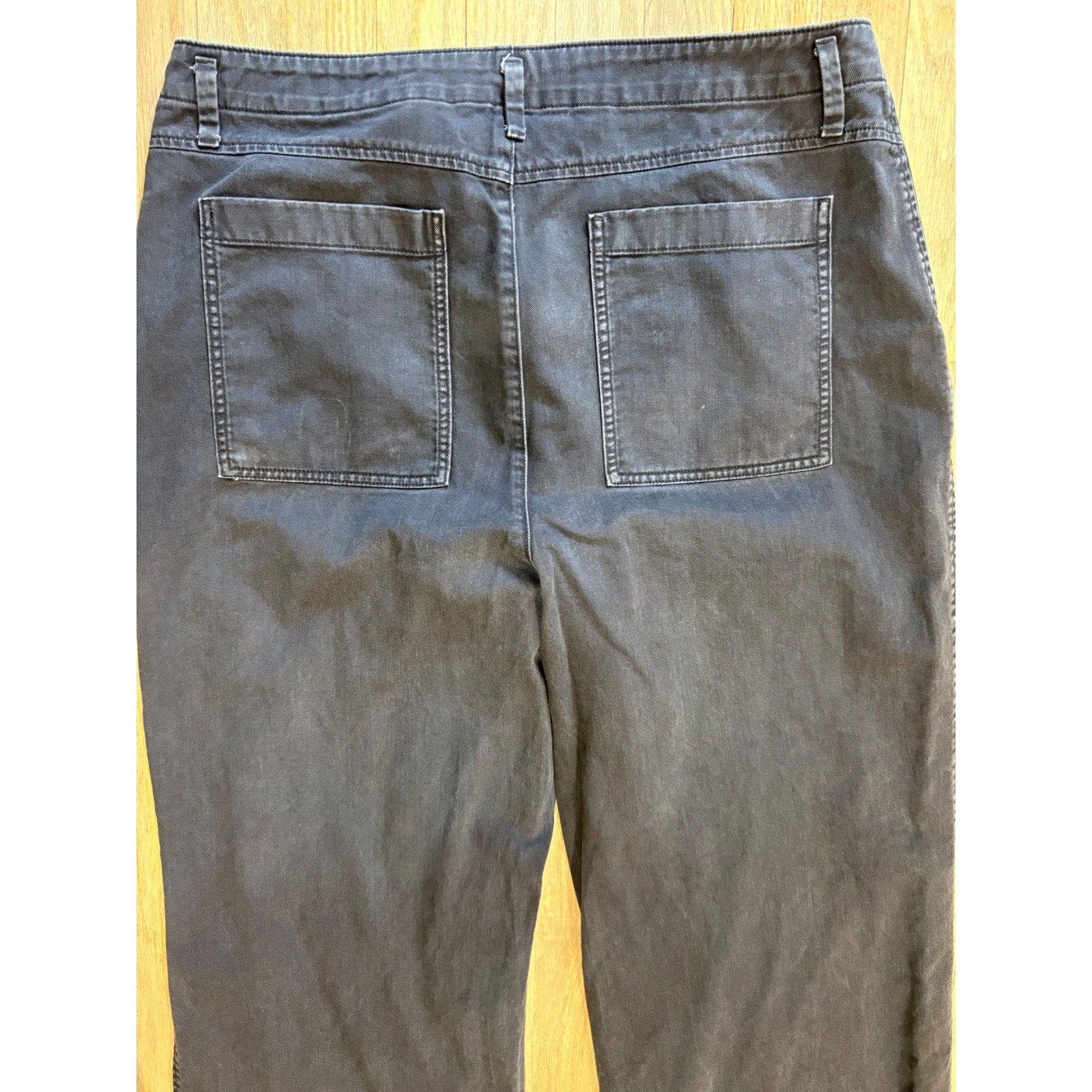 Gap Loose Khaki Wide Leg Pants Women’s Size 16 Black Faded Wash